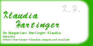 klaudia hartinger business card